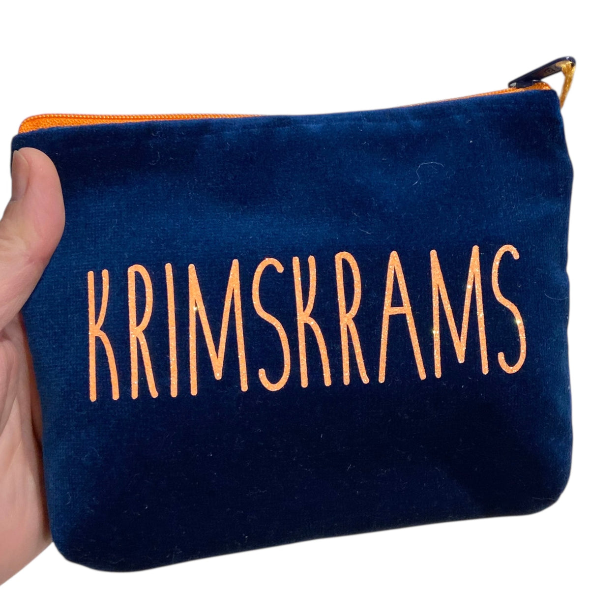 Frau Heidelberg Kosmetiktasche M dunkelblau NEON orange KRIMSKRAMS