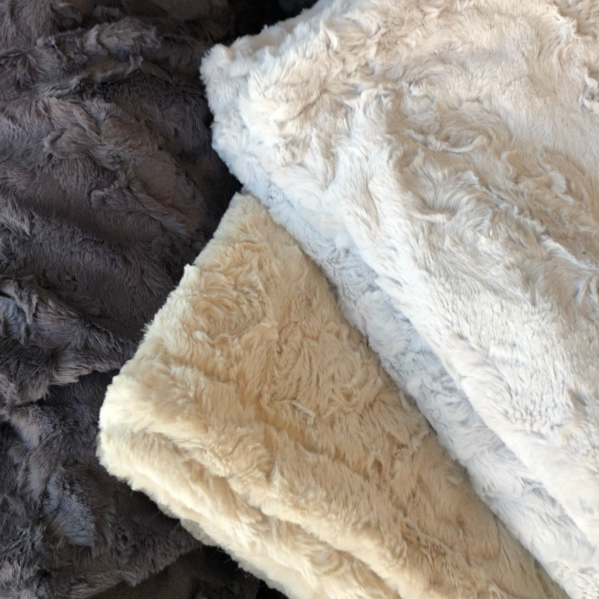 Pad Webpelzdecke BARDOT, stone grau anthrazit