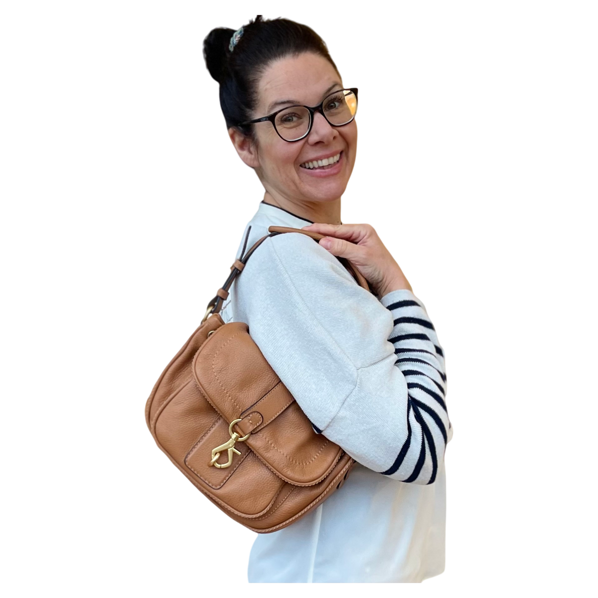 abro STAR SADDLE Shoulder bag, cuoio, cognac