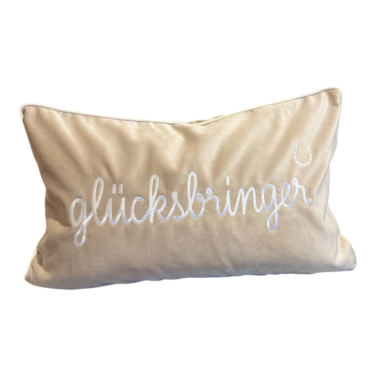 Pad Letters Kissenhülle 30x50cm GLÜCKSBRINGER beige