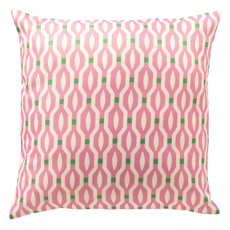 ROCKET - Outdoorkissen 45x45 cm - Wasserabweisend rosa grün