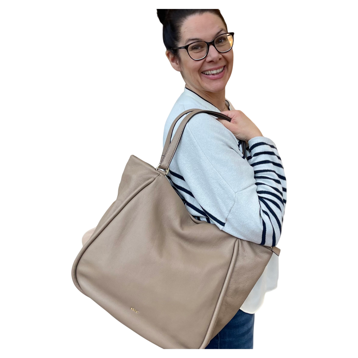 abro WILLOW Shopper Schultertasche taupe