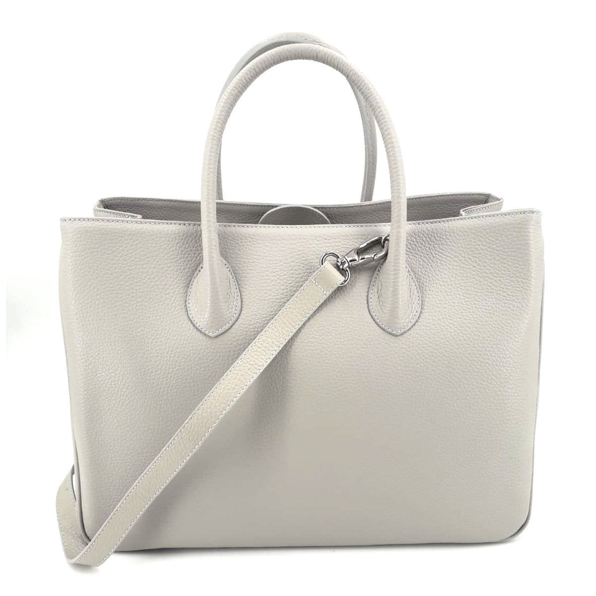 Maxima Tasche groß, hellgrau - Von der Seite