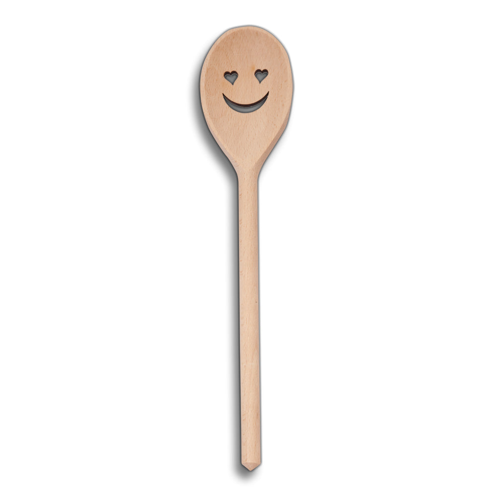 Holzlöffel mit Gesicht Herzaugen