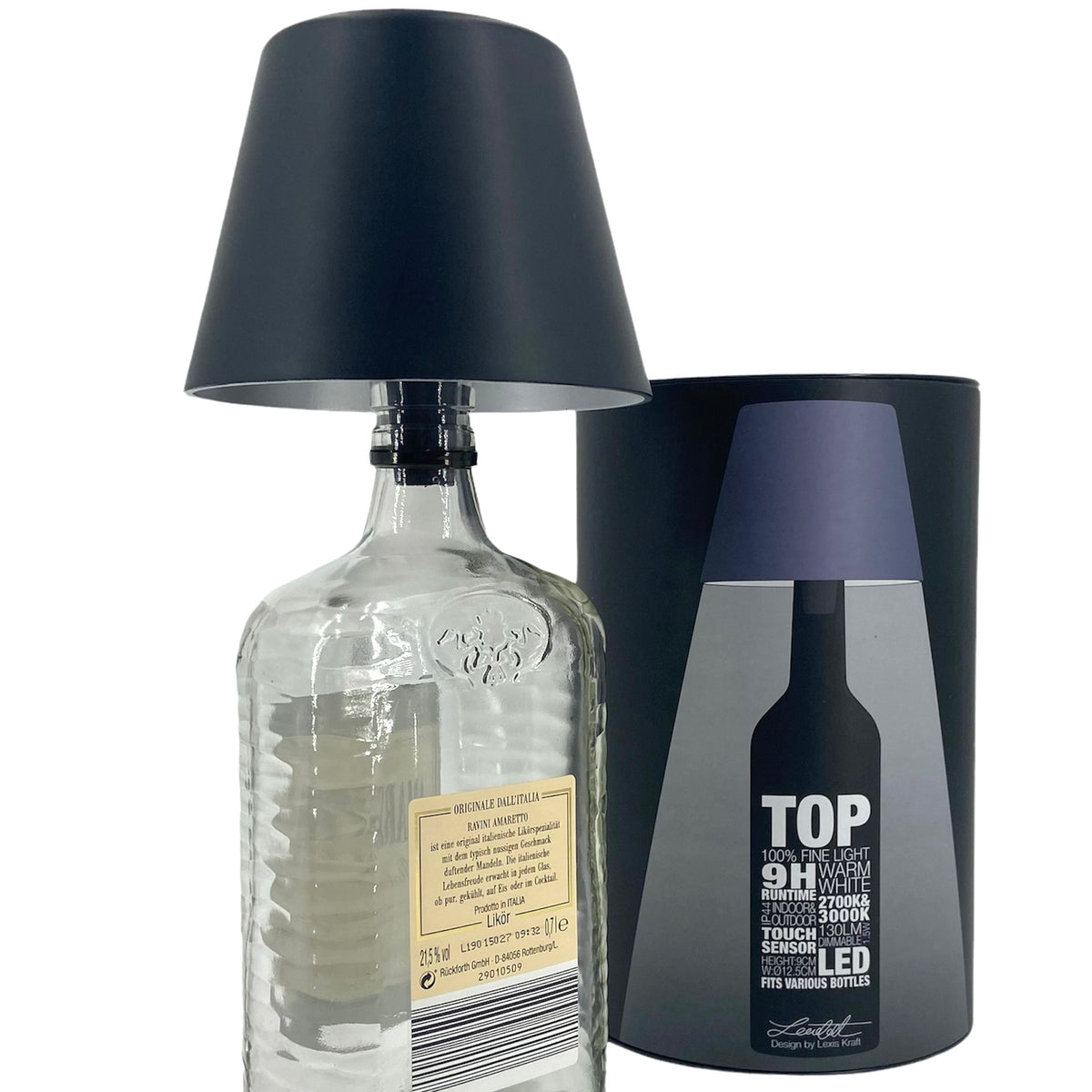 Sompex TOP LED Lampenschirm Tischleuchte schwarz