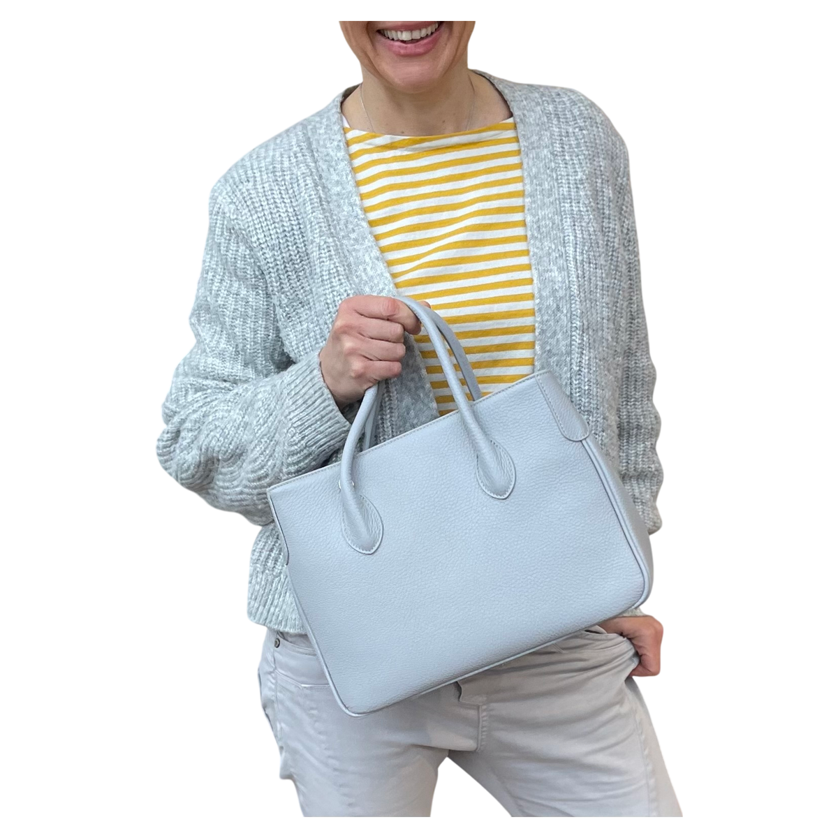 Maxima Handtasche klein nebbia, hellgrau