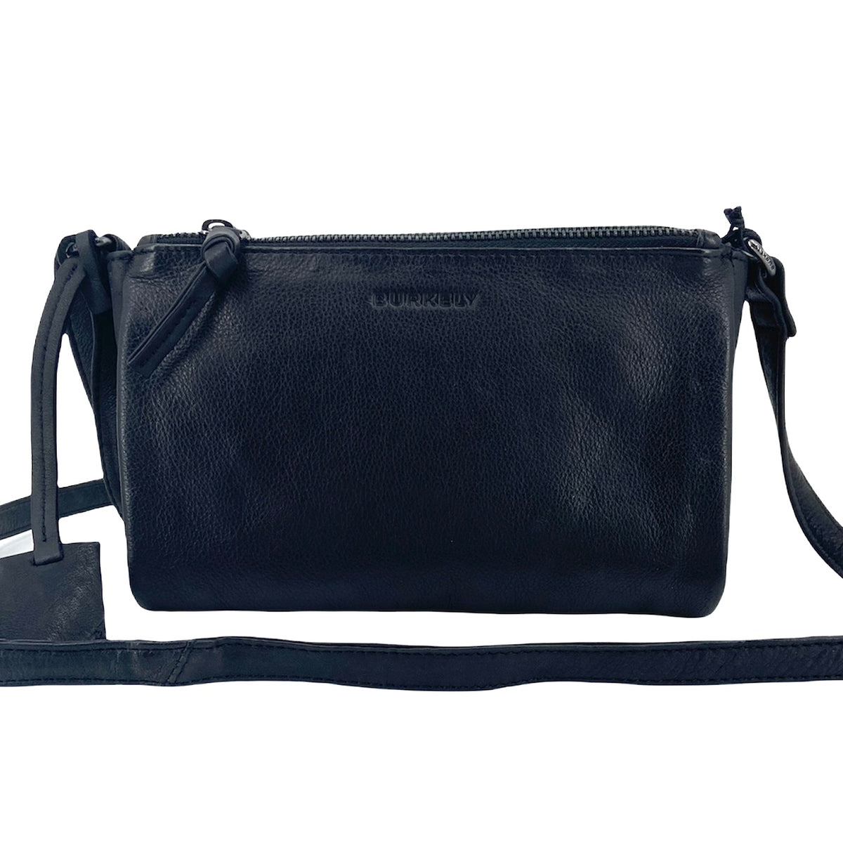 Burkely Just Jolie Crossbody Bag, Umhängetasche schwarz mit Riemen