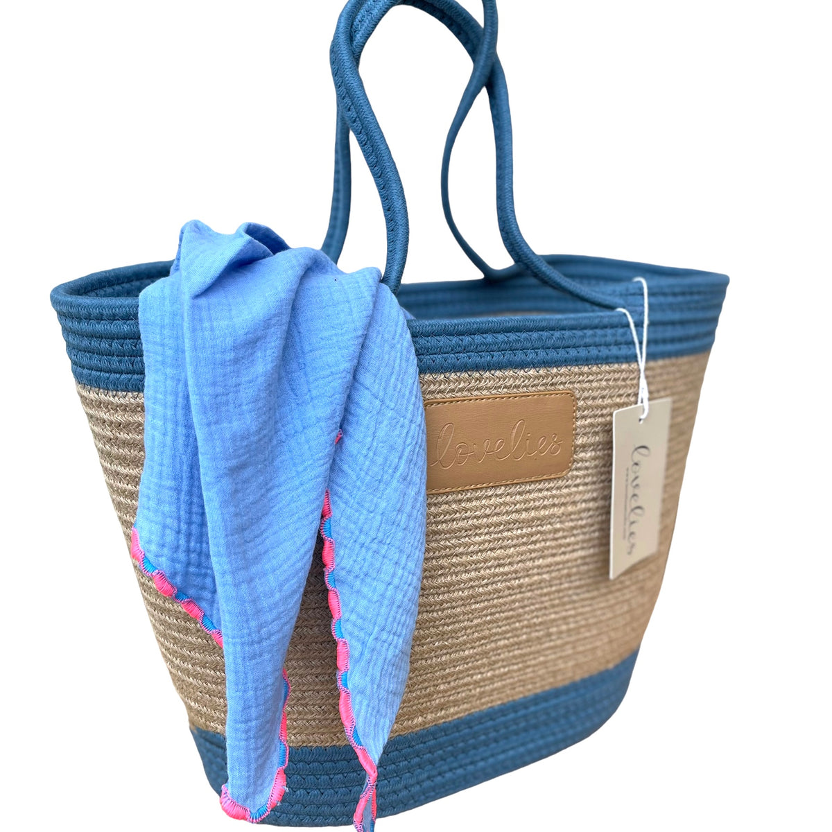 LOVELIES Sommertasche Shopper marine blau (ohne Tuch)