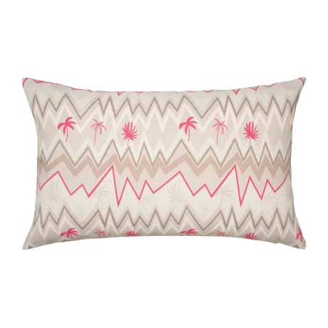 PAD ZICZAC Outdoor Kissen Gartenkissen wetterfest 30 x 50 beige pink