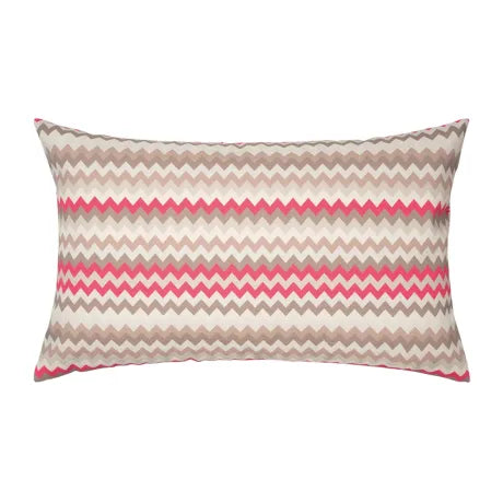 PAD ZICZAC Outdoor Kissen Gartenkissen wetterfest 30 x 50 beige pink