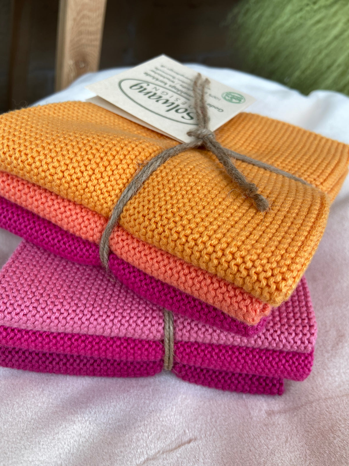 Solwang Design Wischtücher - orange/koralle/pink Dekobeispiel