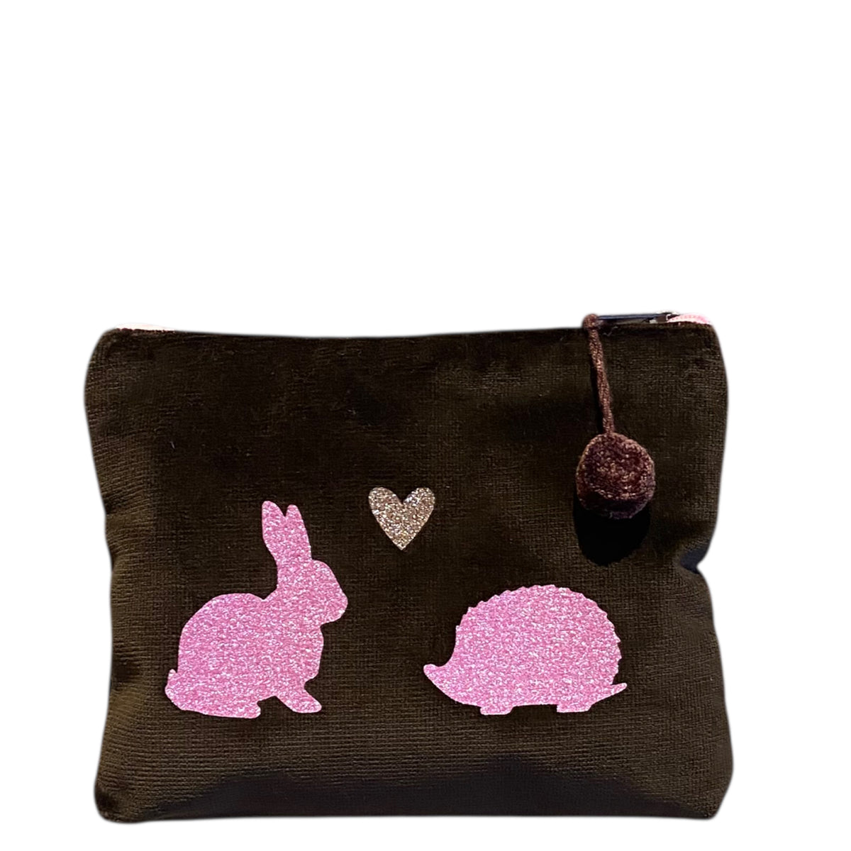 Frau Heidelberg Kosmetiktasche M Hase und Igel braun