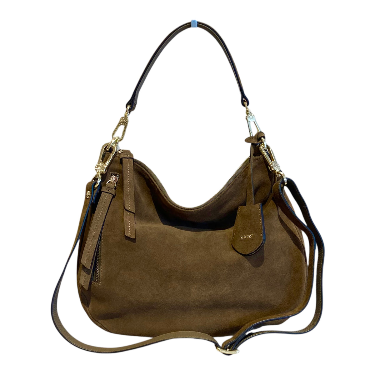 abro JUNA Hobo small velour, khaki