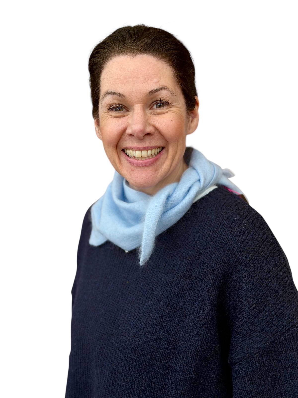 Zwillingsherz Cashmere - Dreieckstuch Mini, hellblau