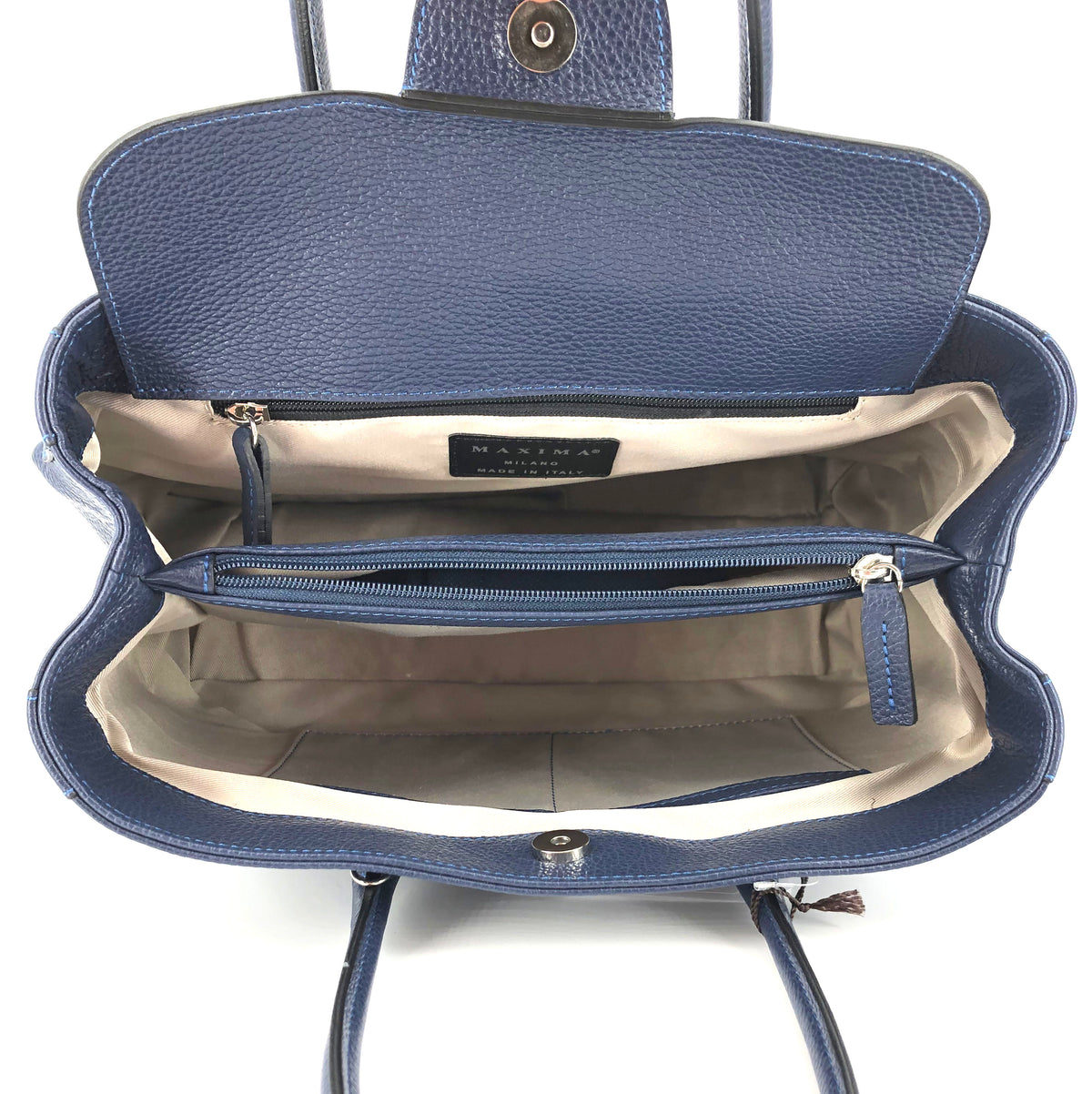 Maxima Tasche mittel, dunkelblau - Innenaufteilung