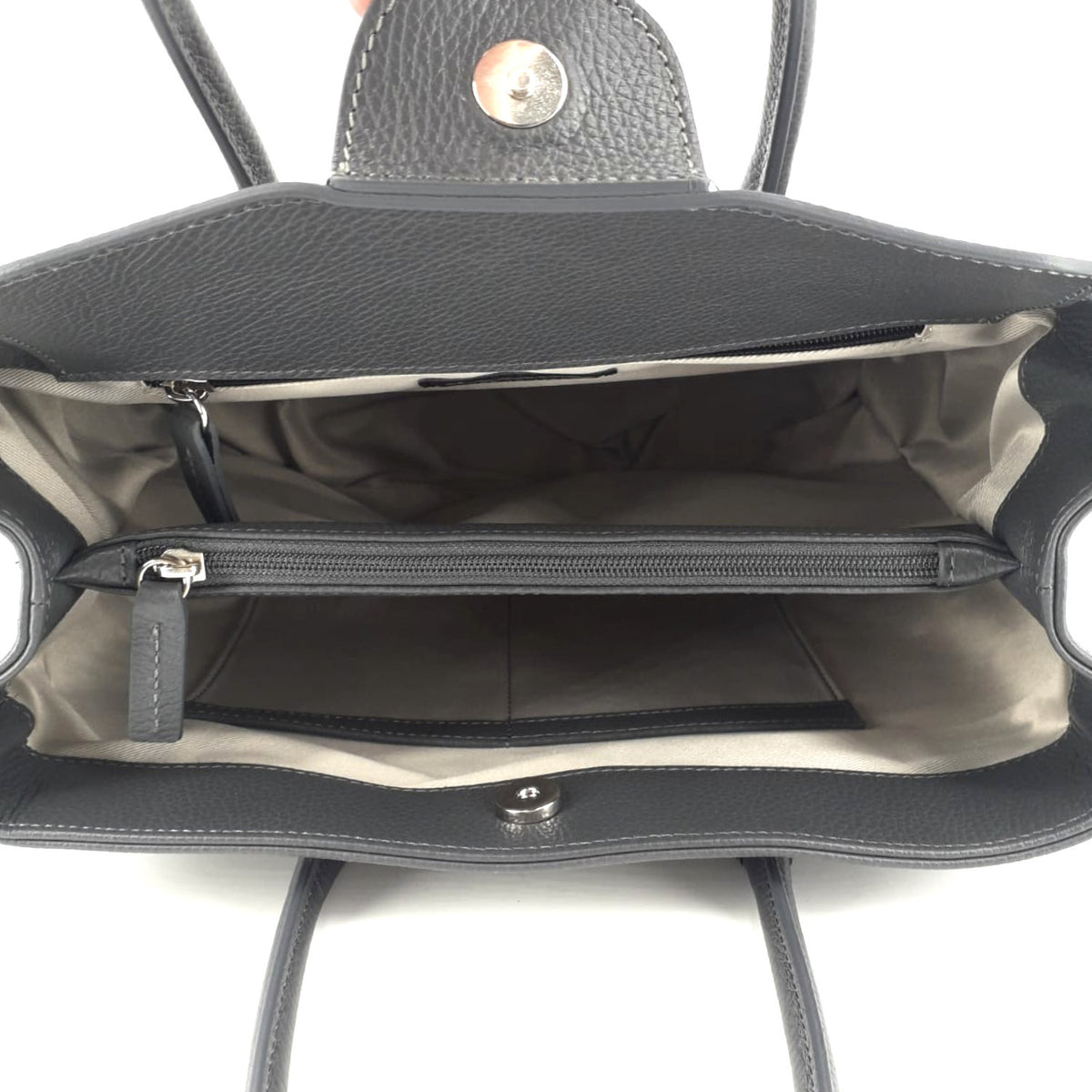 Maxima Tasche mittel, dunkelgrau - Innen