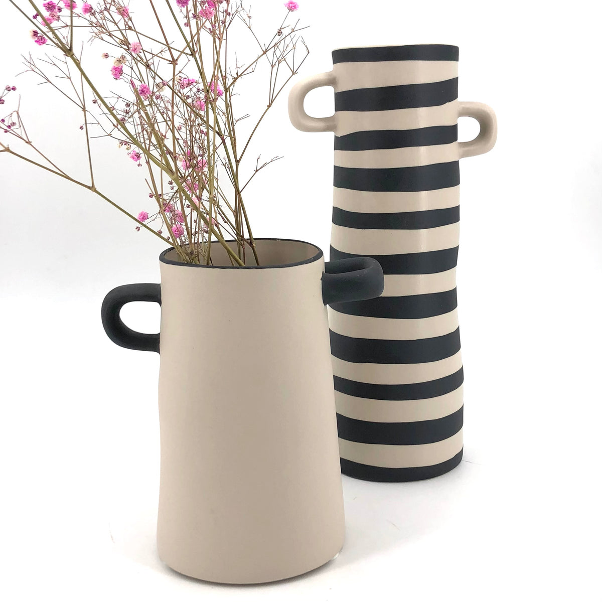 ASA Selection RAYU Vase groß natur schwarz gestreift Dekobeispiel