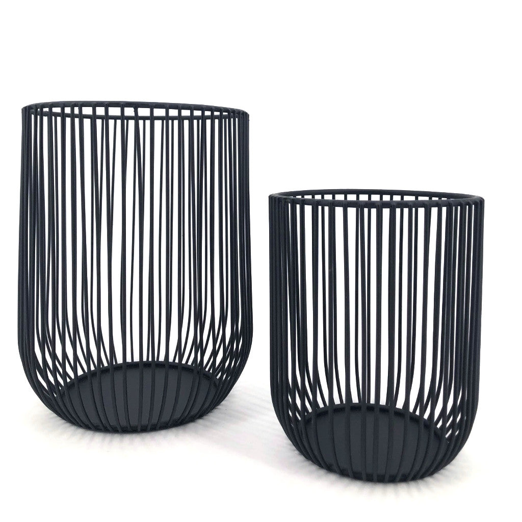 Posiwio Windlicht aus Metall, schwarz