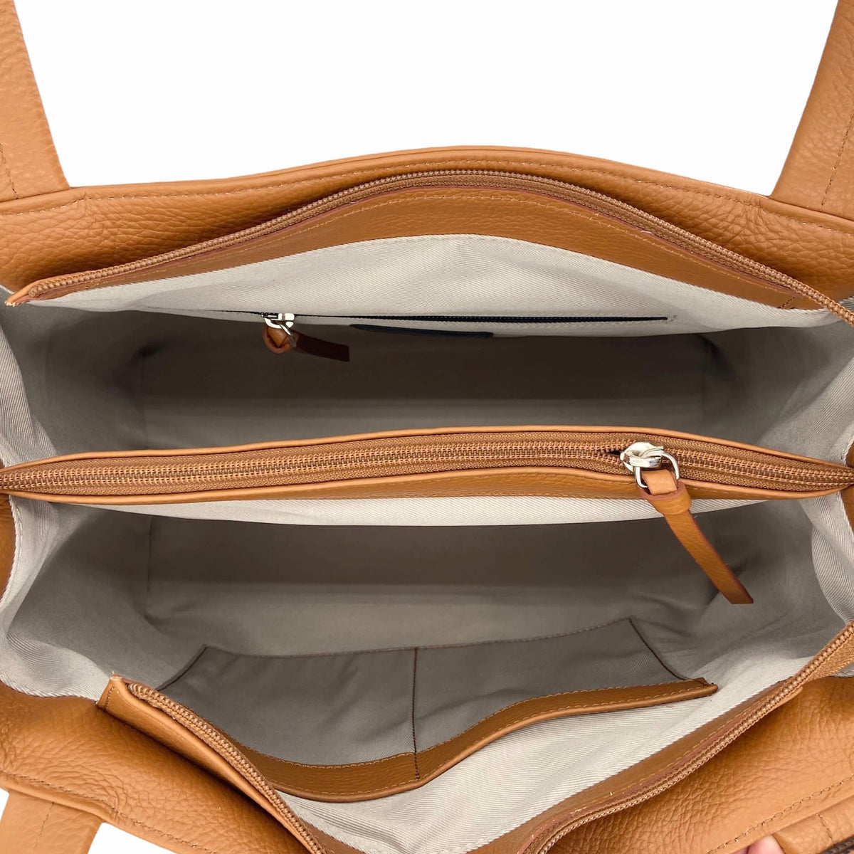 Maxima Schultertasche, biscotto cognac