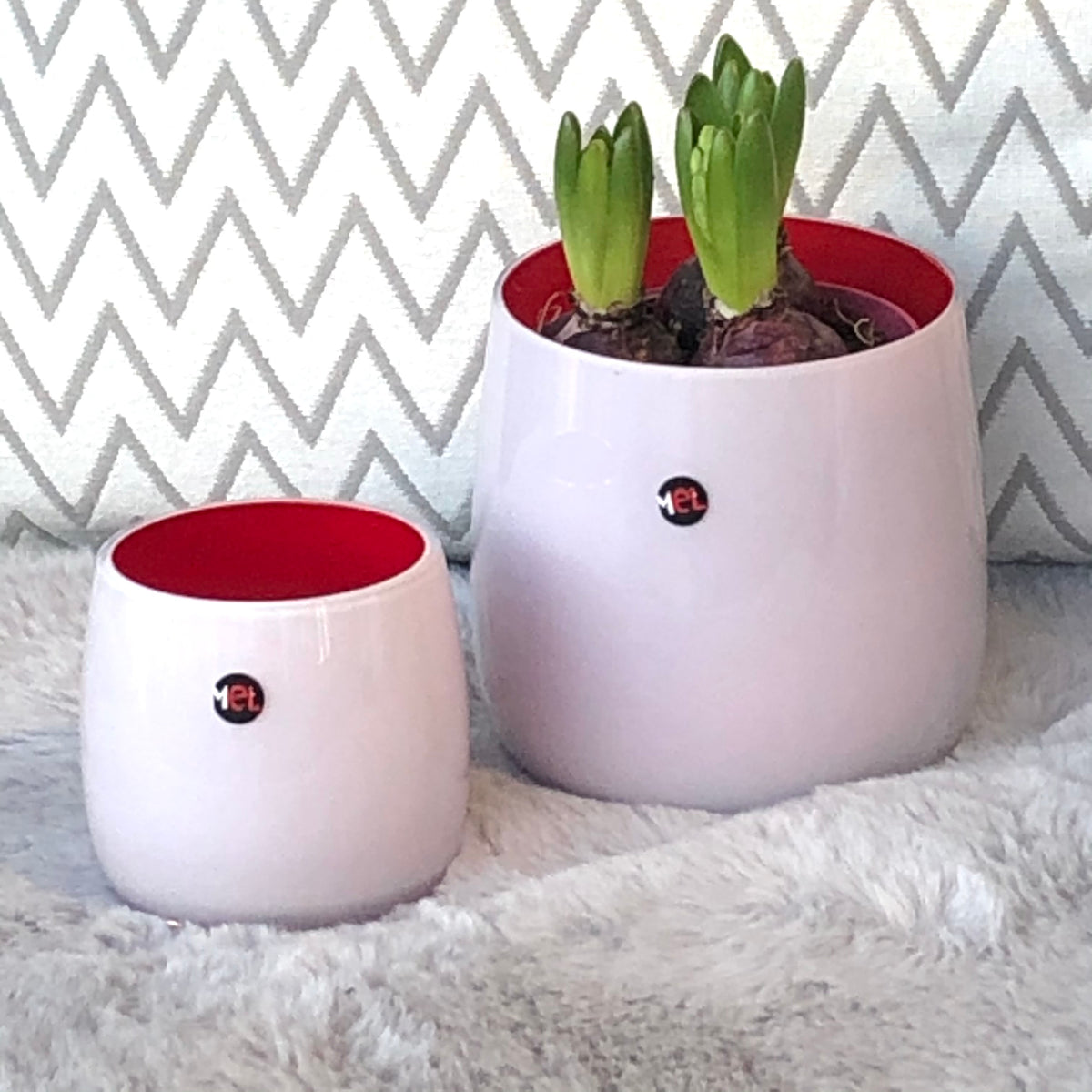 Mel Vase "Happy Spring", dunkelrot