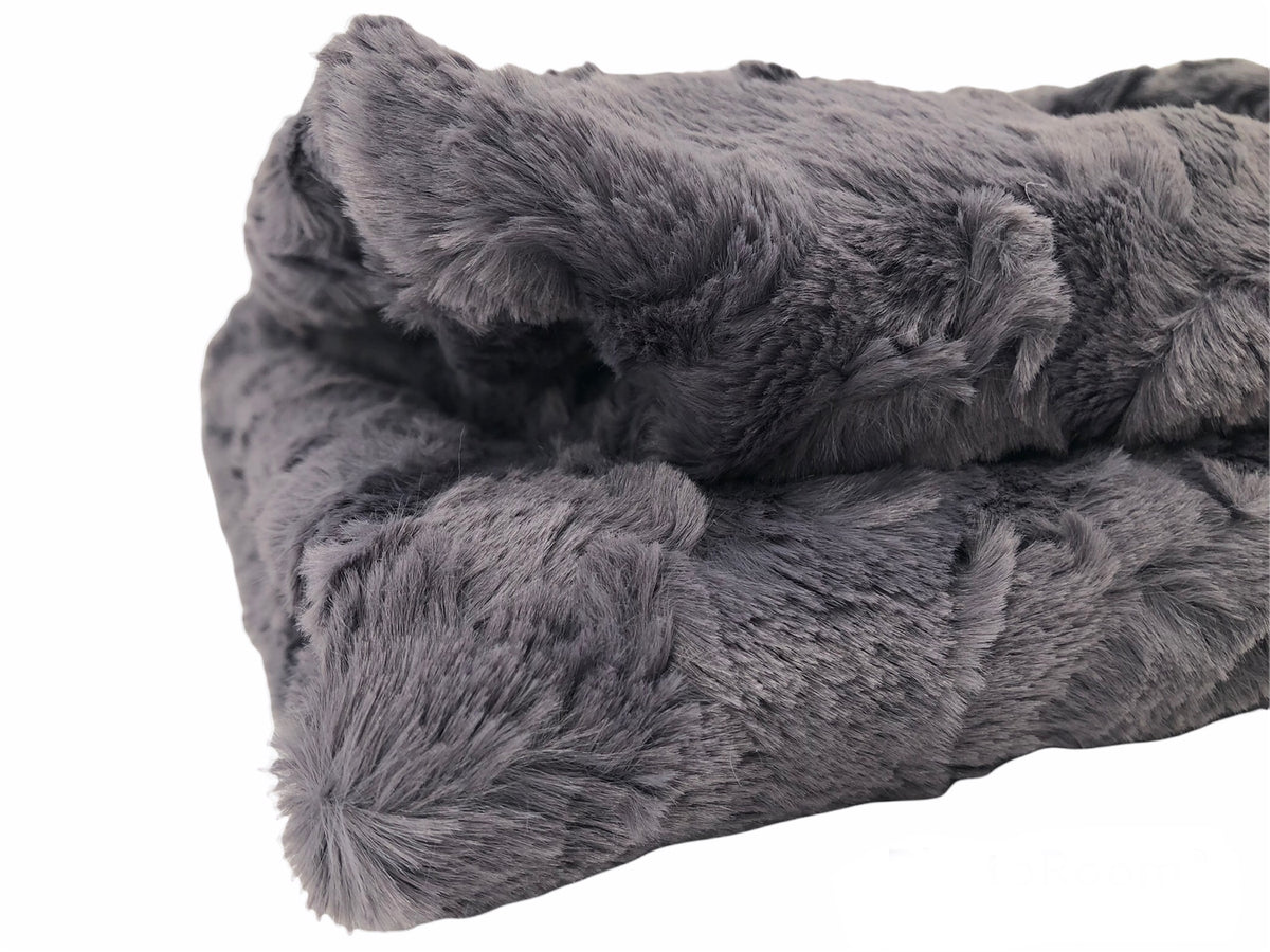 Pad Webpelzdecke BARDOT, stone grau anthrazit