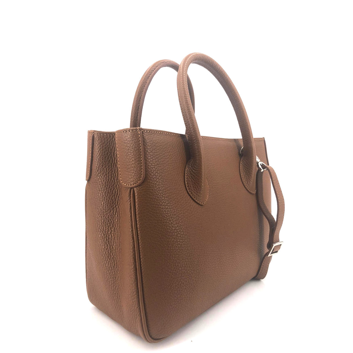 Maxima Handtasche klein, cognac/braun - Rückseite