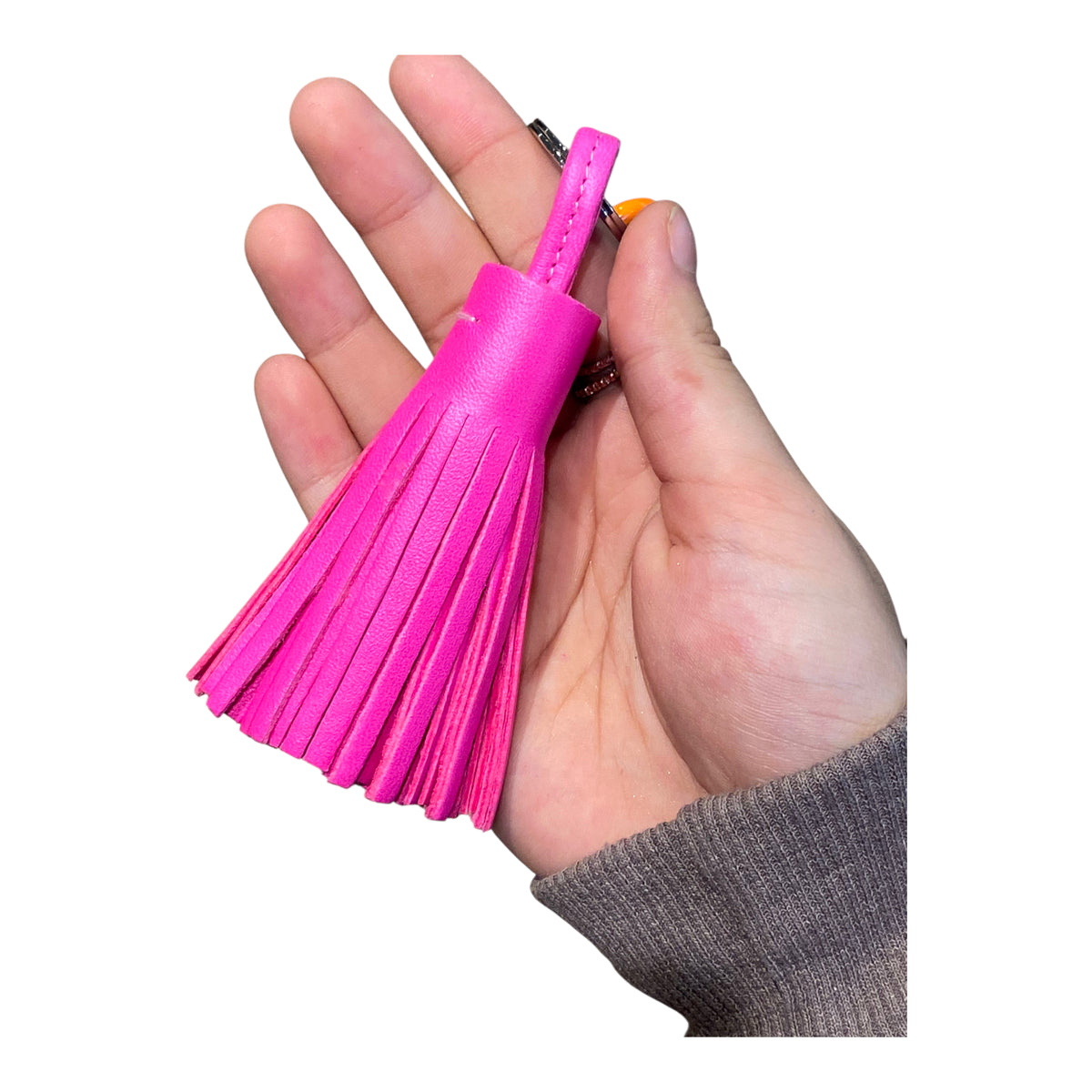 Leder Tassel Pink – Quaste, Taschenanhänger &amp; Schlüsselanhänger