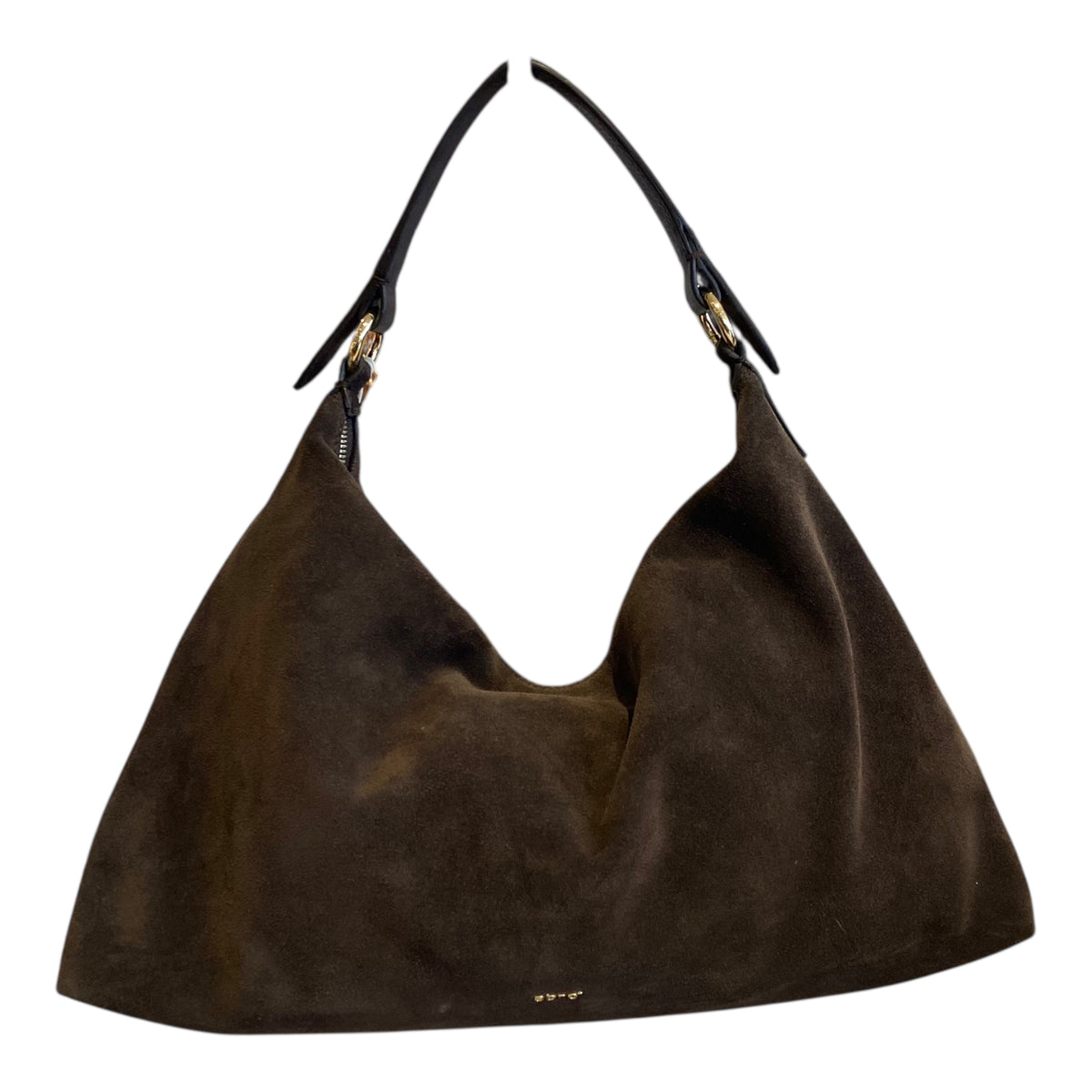 abro ALL IN ONE Hobo small velour, dark brown