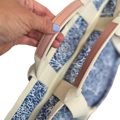 Strandtasche ShoStrandtasche Shopper Sommertasche Koralle Blaupper Sommertasche Koralle Blau