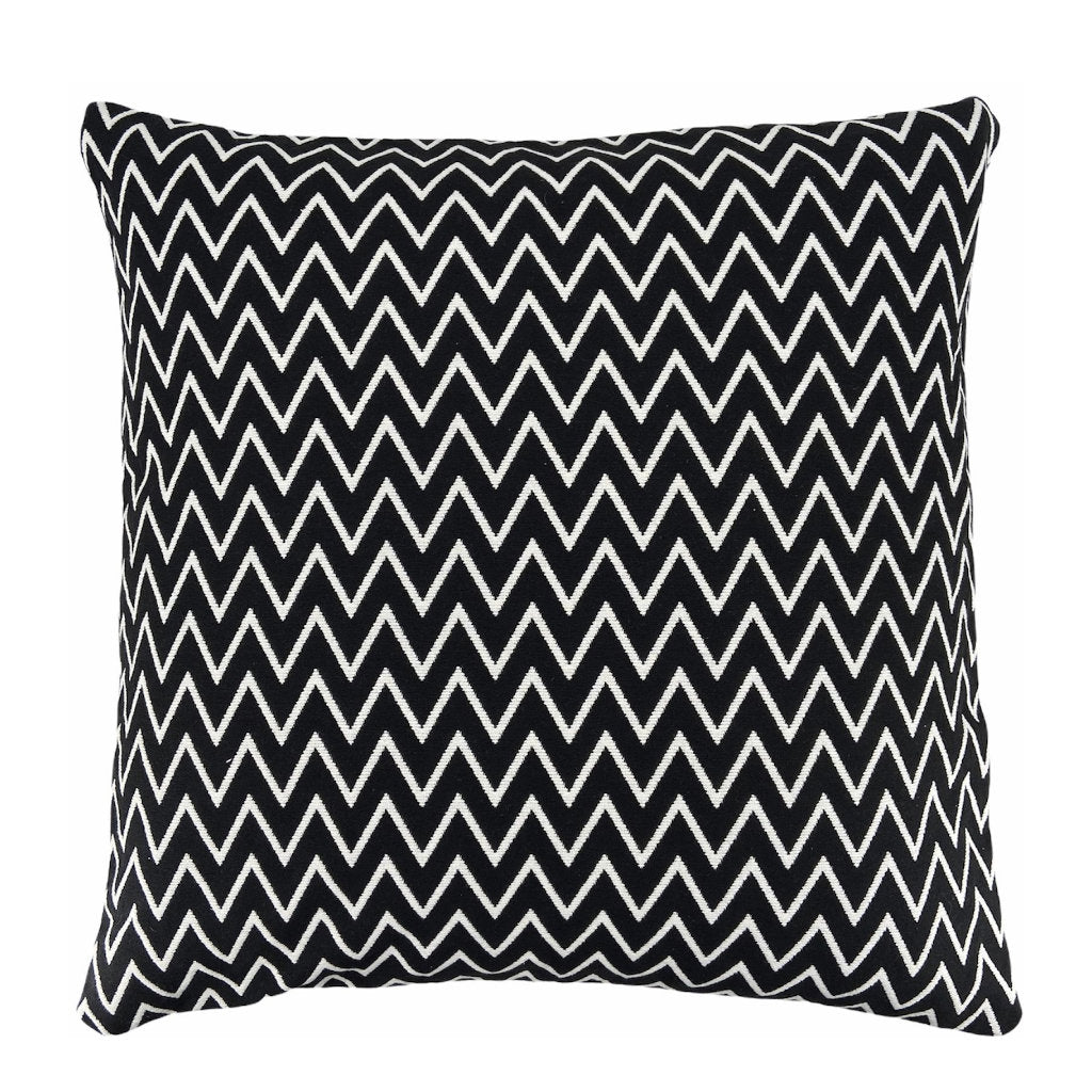 Orskov Kissenhülle Zig Zag 60x60 cm, schwarz/weiss