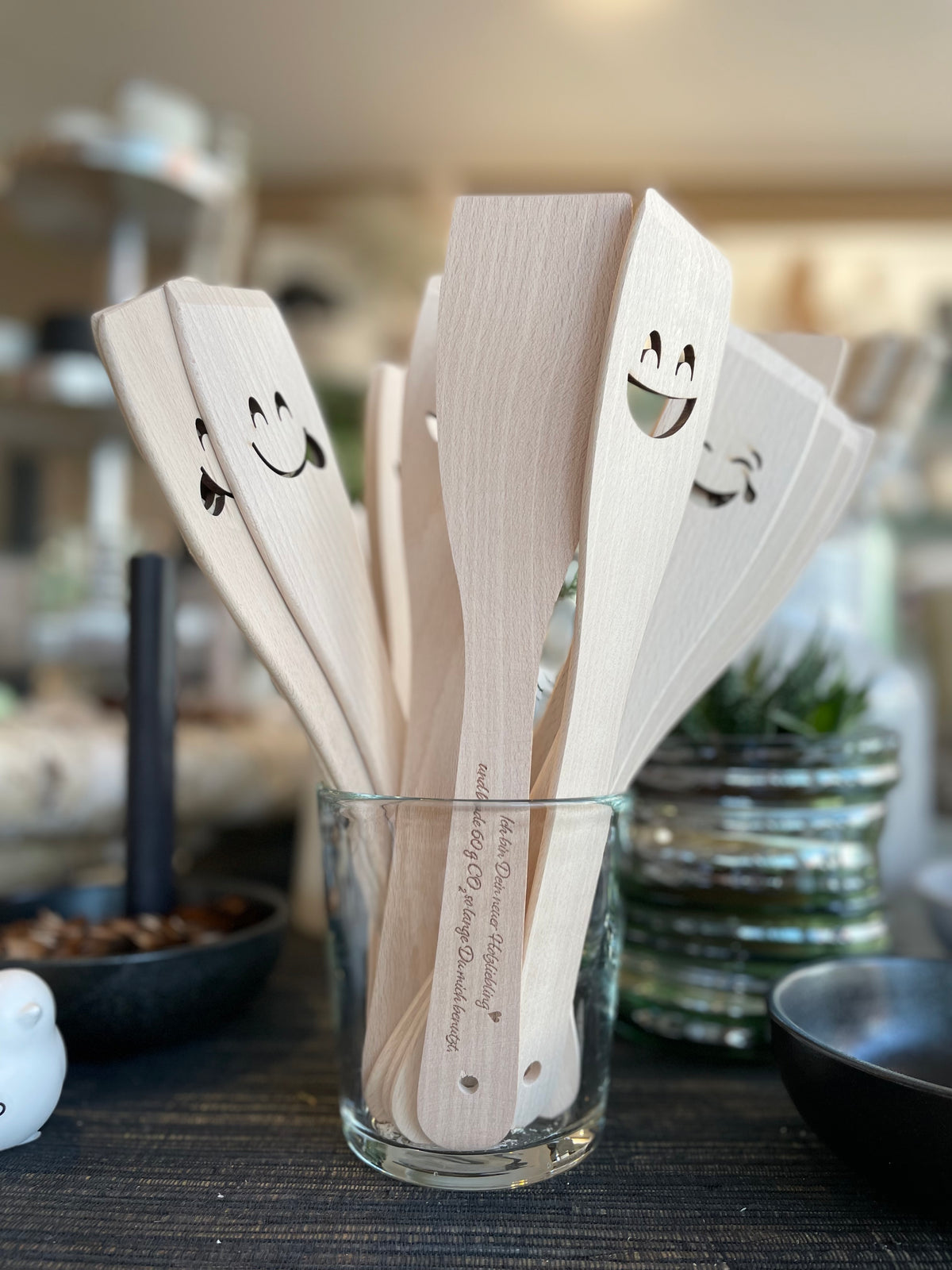 Pfannenwender Holz mit Gesicht