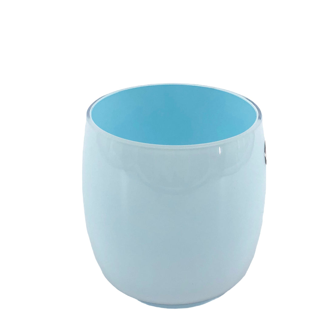 Mel Vase "Happy Spring" klein pastellblau