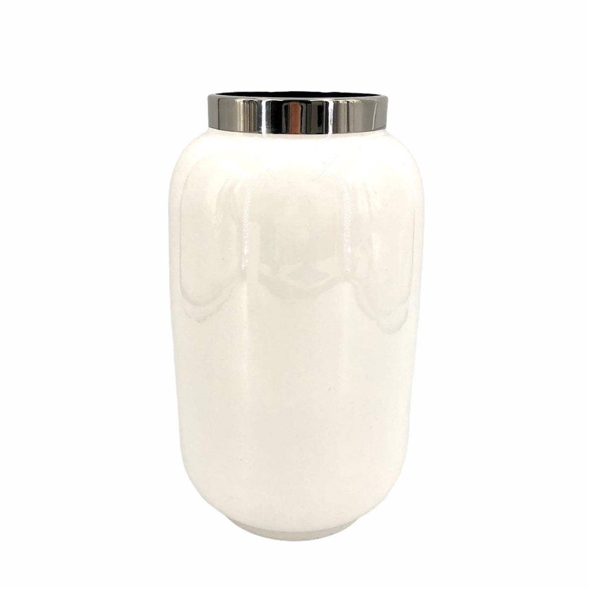 Vase Saigon S weiß Silber Gift Company