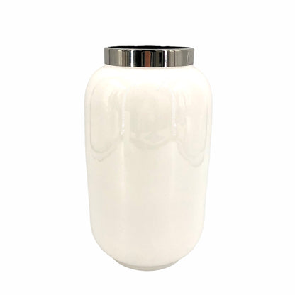 Vase Saigon S weiß Silber Gift Company