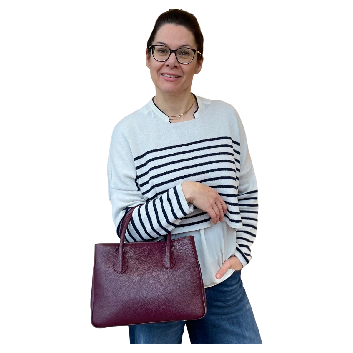 Maxima Handtasche klein burgundy, bordeaux