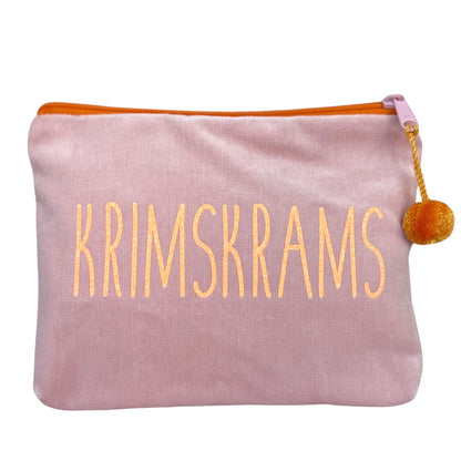Frau Heidelberg Kosmetiktasche M hellrosa NEON orange KRIMSKRAMS
