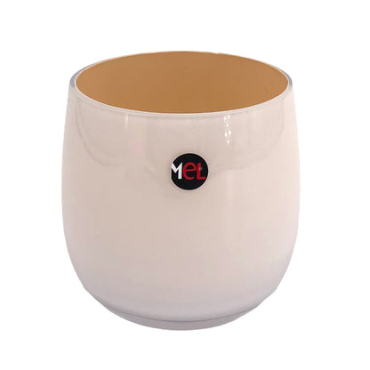 Mel Vase "Happy Spring" klein, sand/puder