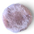 Sitzauflage Lammfell rund mauve rosa