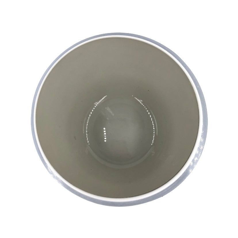 Mel Vase "Happy Spring" mittel, hellgrau