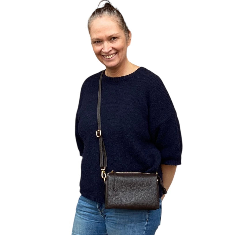 Maxima Umhängetasche moka, dunkelbraun