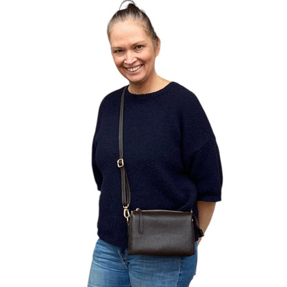 Maxima Umhängetasche moka, dunkelbraun