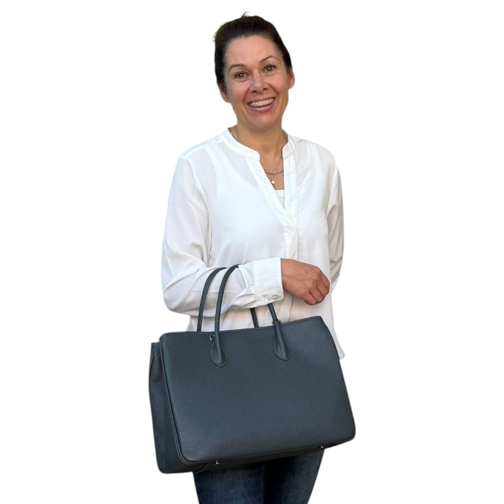Maxima Handtasche groß grigio scuro dunkelgrau anthrazit