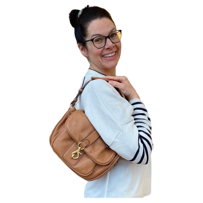 abro STAR SADDLE Shoulder bag, cuoio, cognac