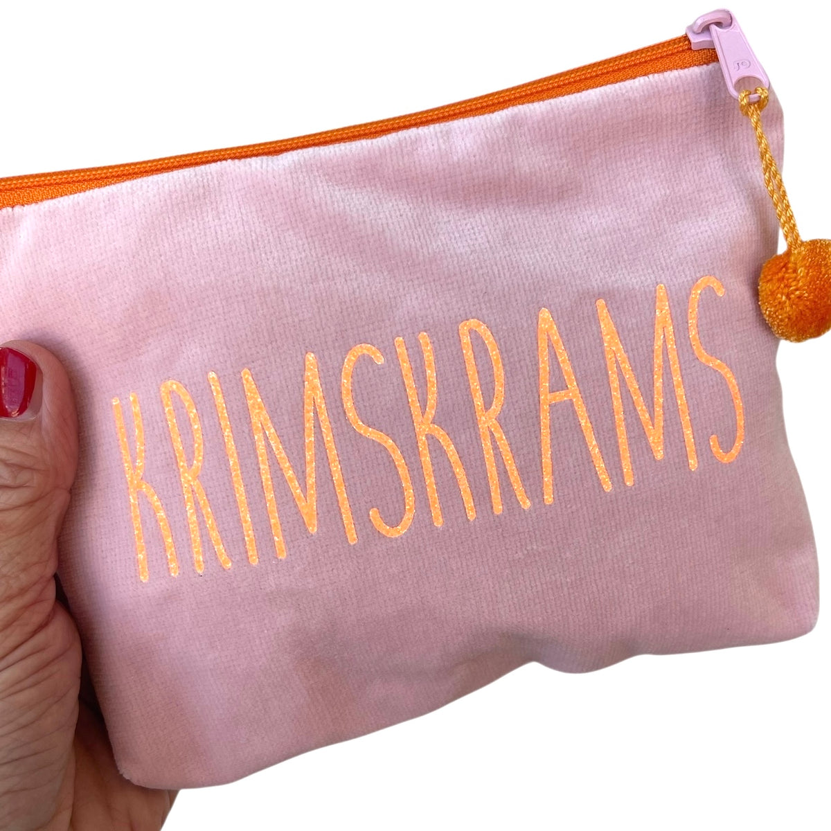 Frau Heidelberg Kosmetiktasche M hellrosa NEON orange KRIMSKRAMS