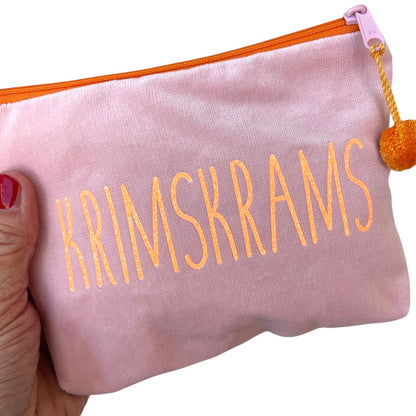 Frau Heidelberg Kosmetiktasche M hellrosa NEON orange KRIMSKRAMS