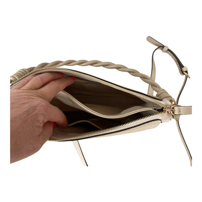 abro TWOFOLD Umhängetasche mit Einteilung, beige