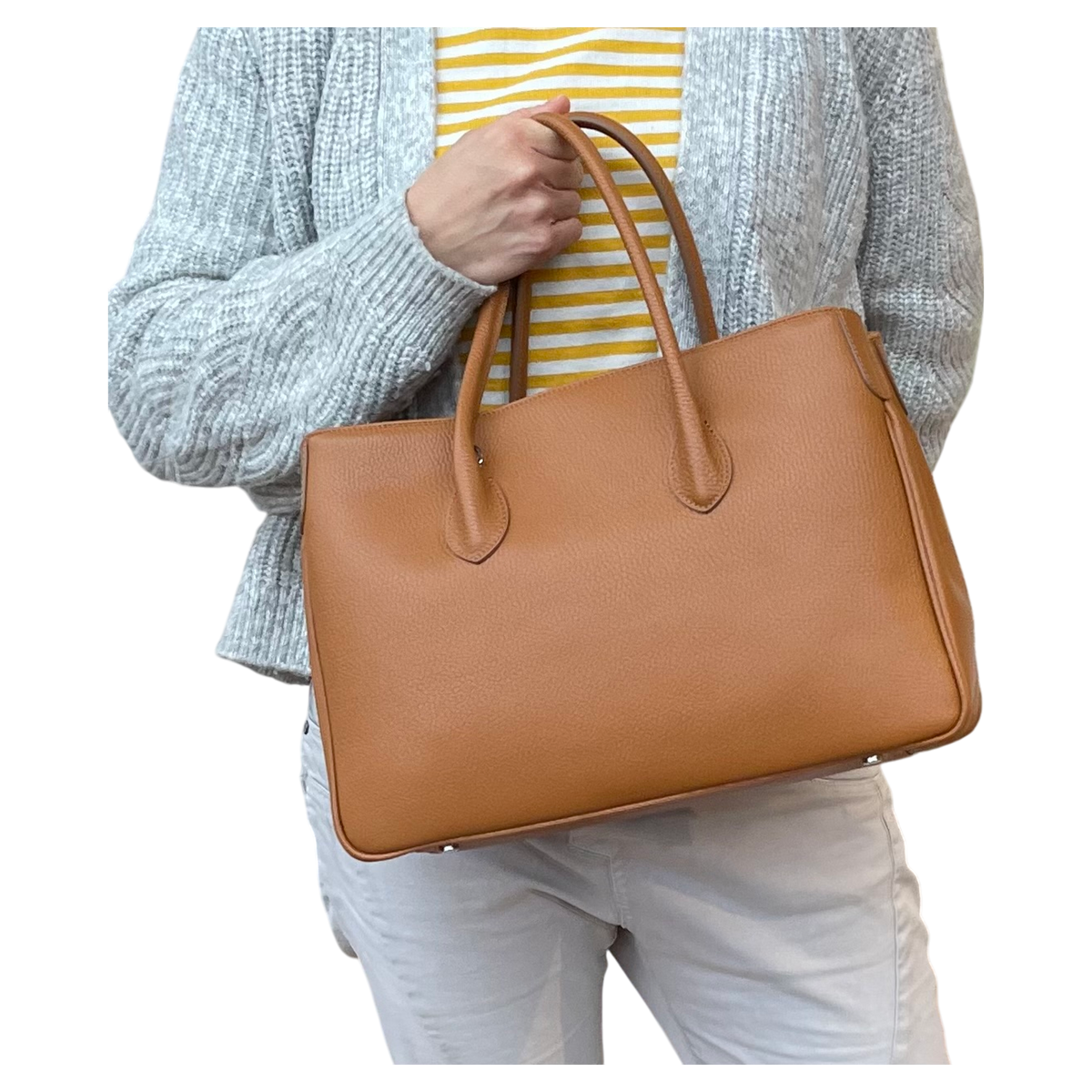 Maxima Handtasche mittel biscotto cognac