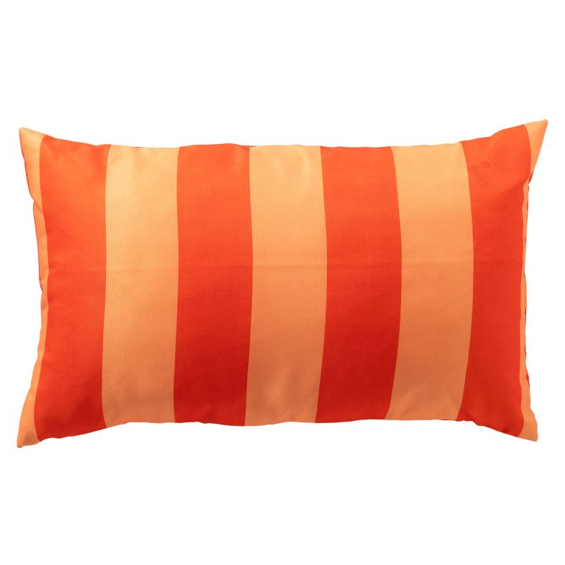 Dutch Decor APOLLO - Outdoor Kissen 30x50 cm - Gestreift orange rot