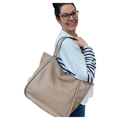 abro WILLOW Shopper Schultertasche taupe
