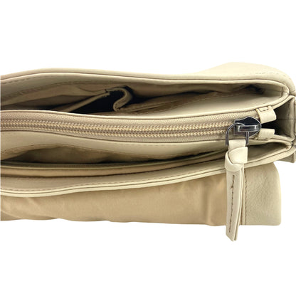 Burkely JUST Jolie Tasche Überschlagtasche, Umhängetasche beige, sand